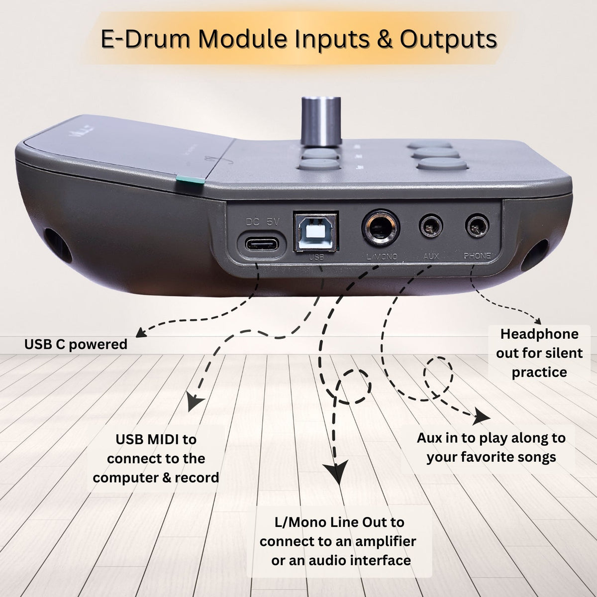 Vault Impact Junior Electronic Drum Kit for Kids & Beginners – All-Mesh Pads, USB-C & 60+ Sounds