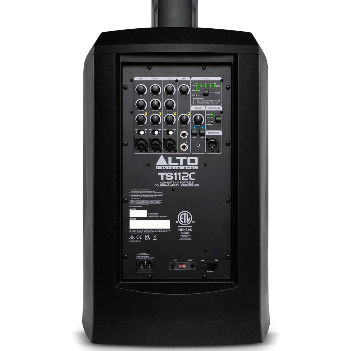 Alto TS112C 1200W Portable Column Array PA Speaker with DSP and Bluetooth