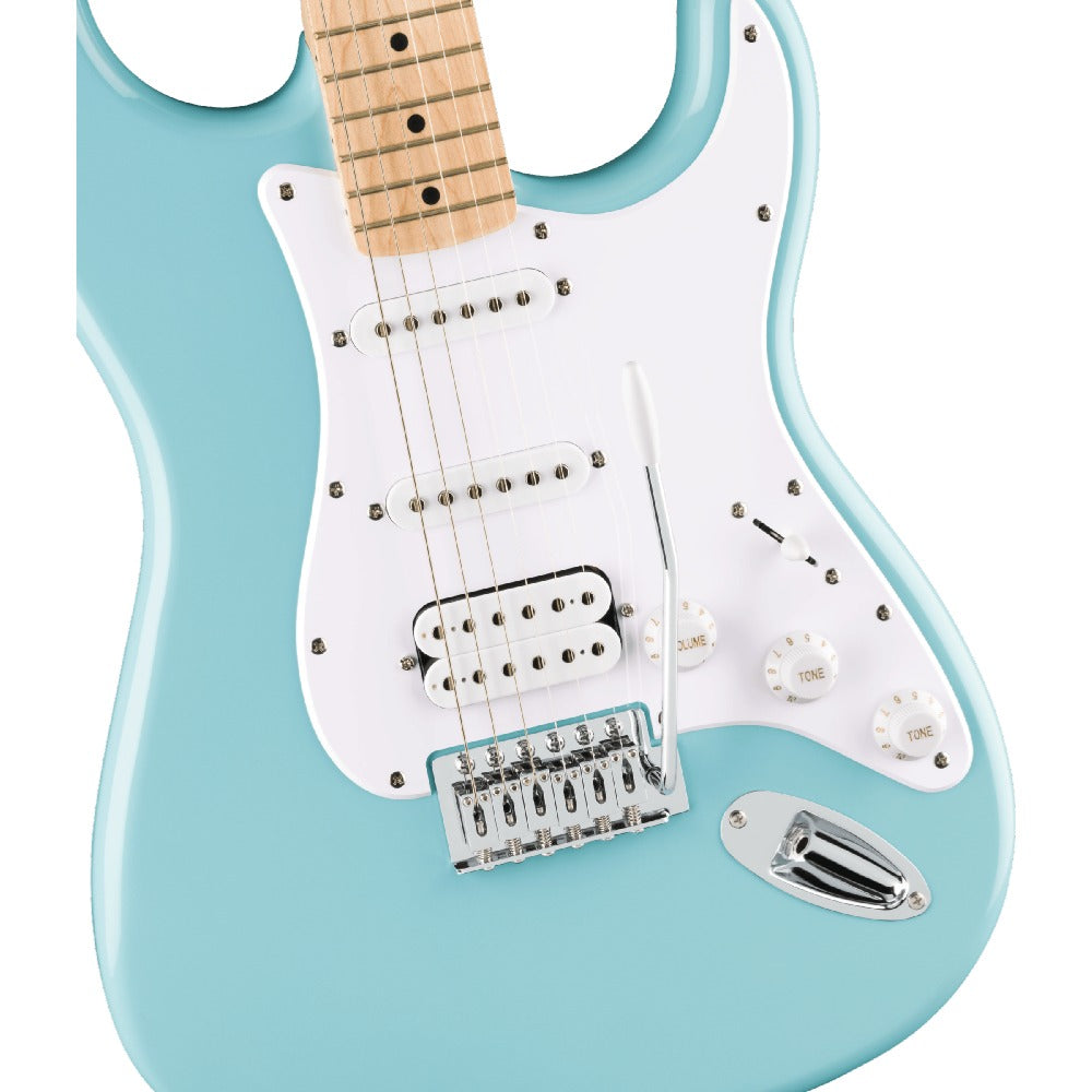 Fender Squier Sonic Stratocaster Electric Guitar with Guitar Amplifier, Gigbag,Polishing Cloth, Strap, Tuner, Pick, Cable and Ebook