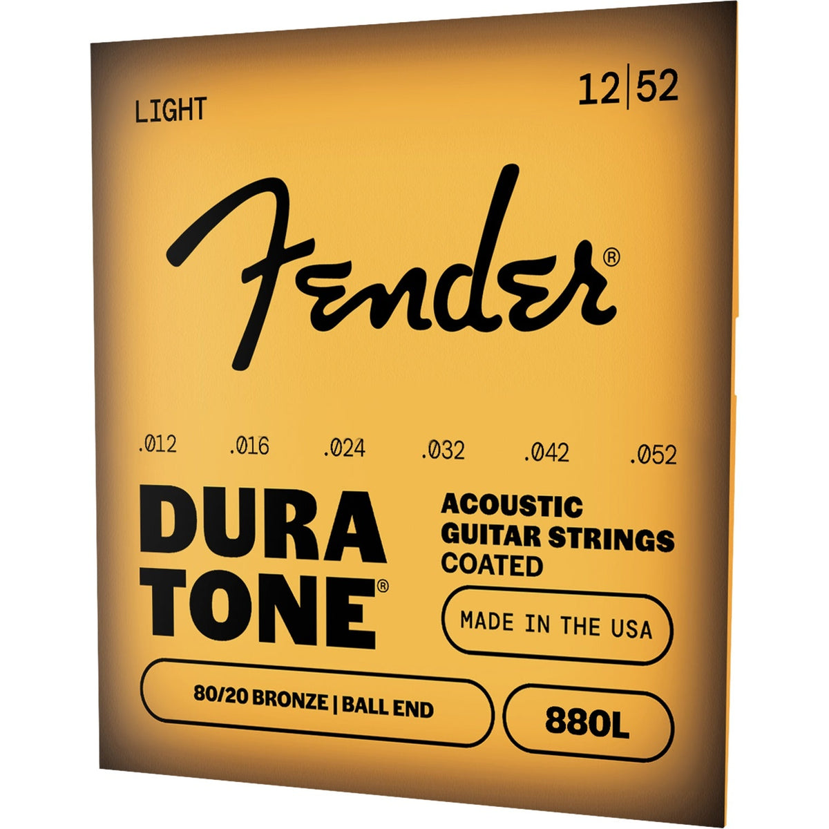 Fender Dura-Tone 880L 80/20 Bronze Acoustic Guitar Strings - 012-.052