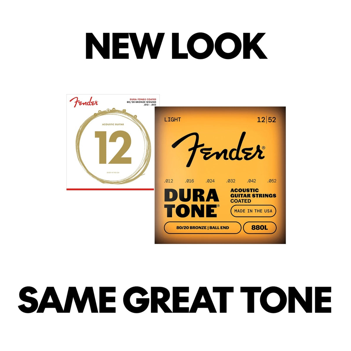 Fender Dura-Tone 880L 80/20 Bronze Acoustic Guitar Strings - 012-.052