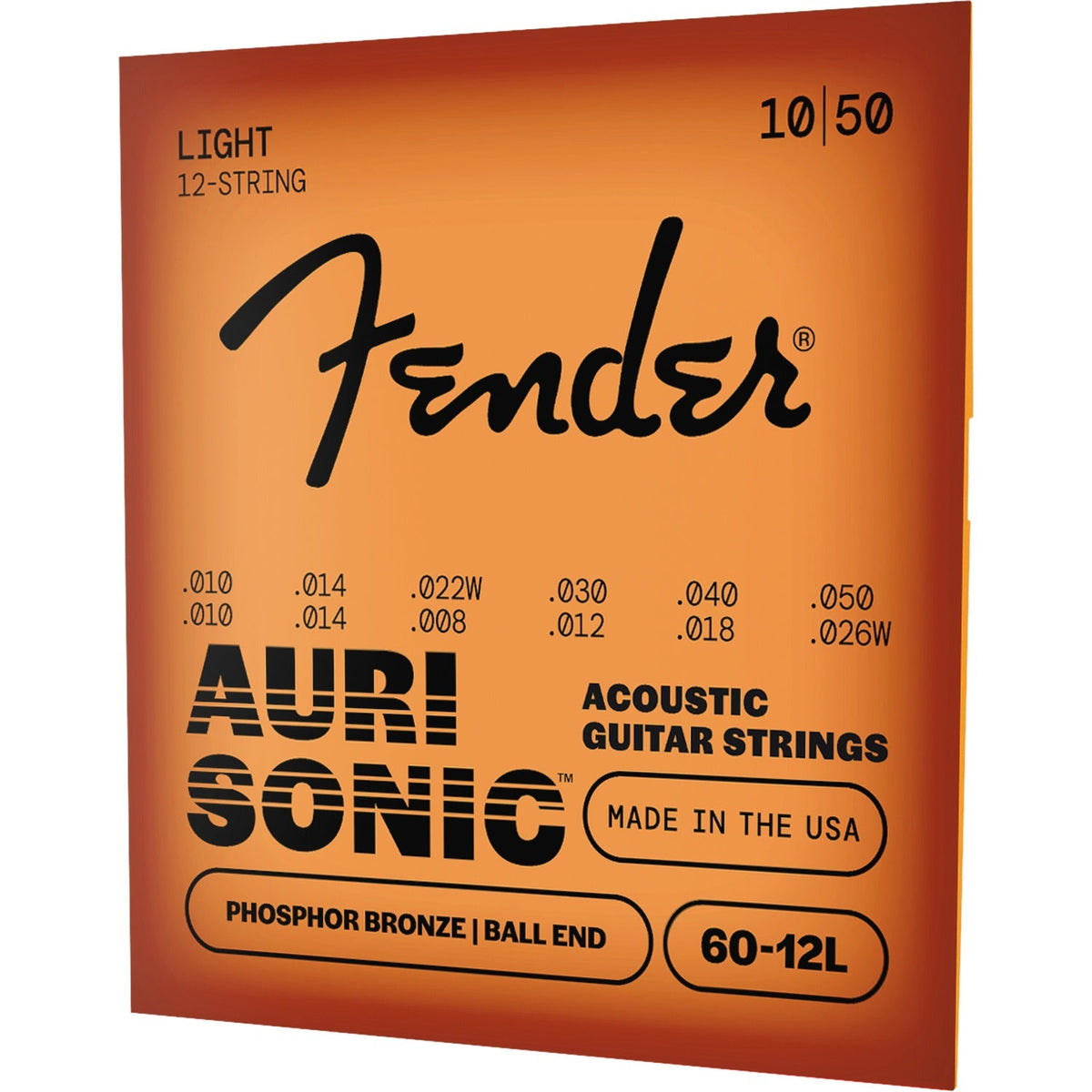 Fender AuriSonic 60-12L Phosphor Bronze 12 String Acoustic Guitar Strings