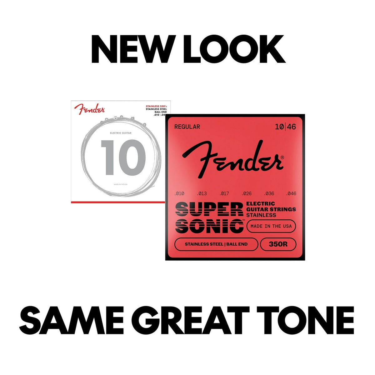 Fender SuperSonic 350 Stainless Steel Electric Guitar Strings - 010-.046