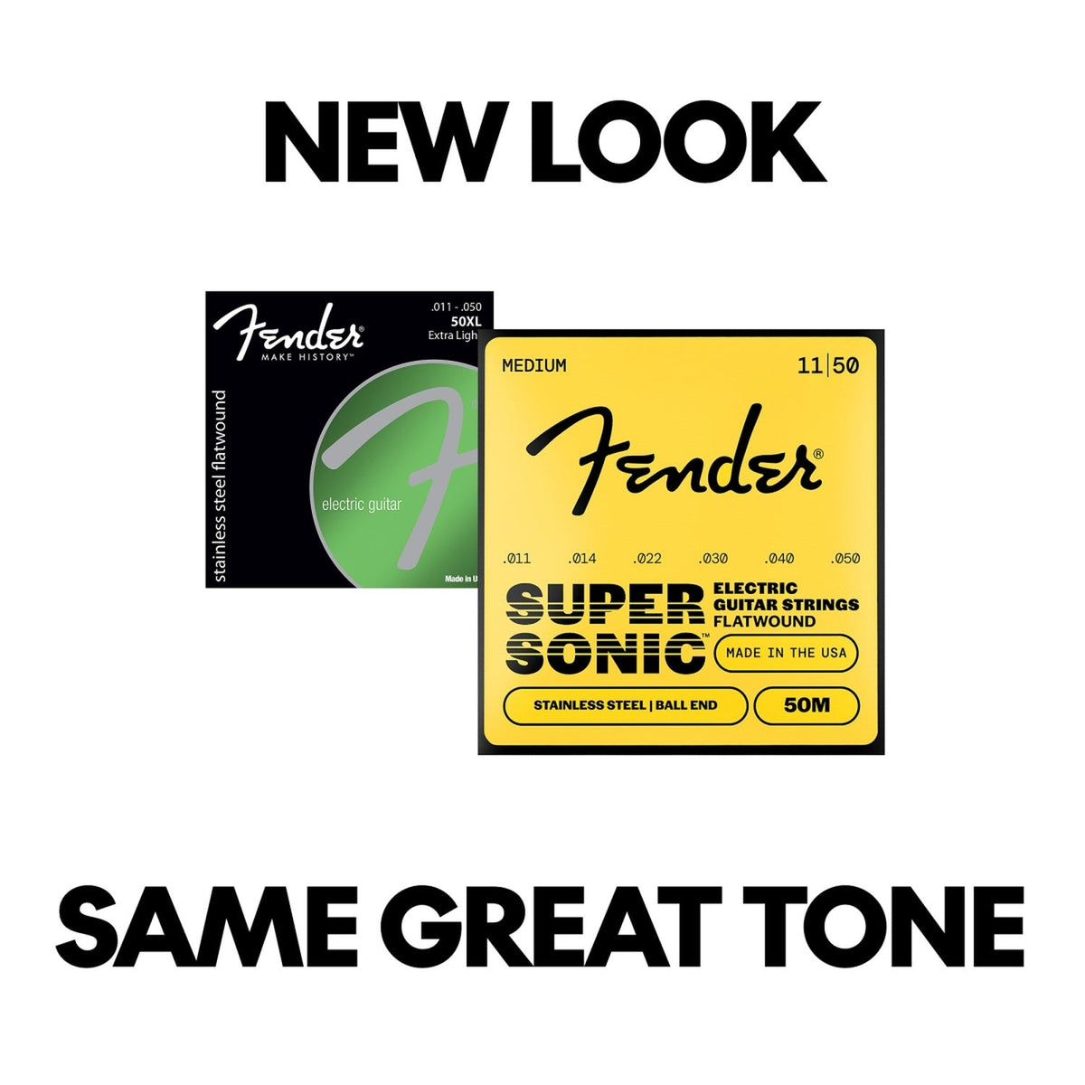 Fender SuperSonic 50 Flatwound Stainless Steel Guitar Strings