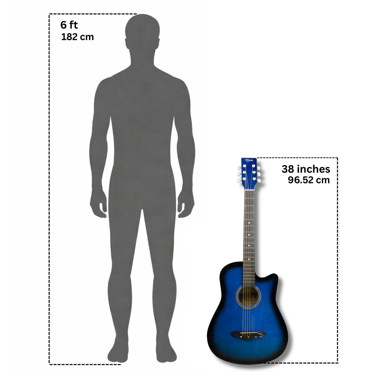 Henrix 38c 38 inch Cutaway Acoustic Guitar