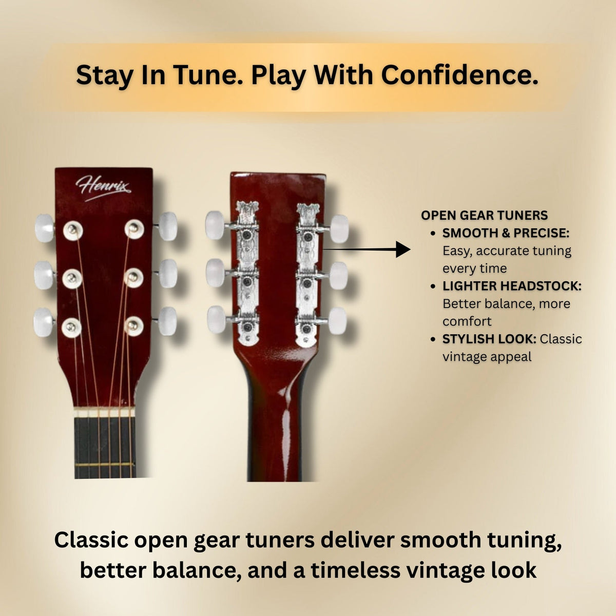 Henrix 38c 38 inch Cutaway Acoustic Guitar