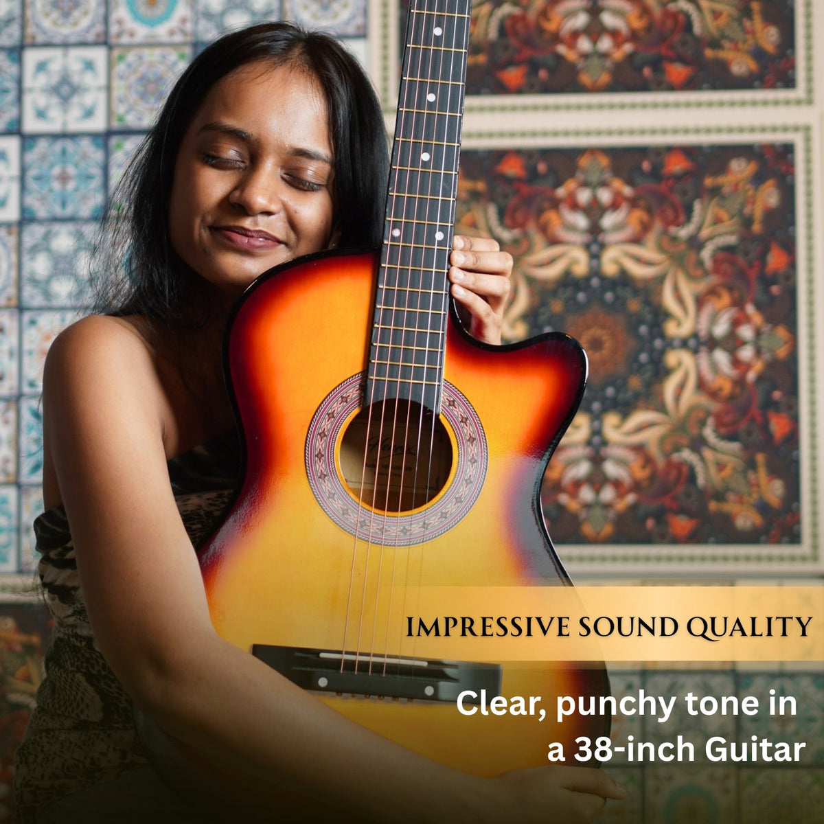 Henrix 38c 38 inch Cutaway Acoustic Guitar