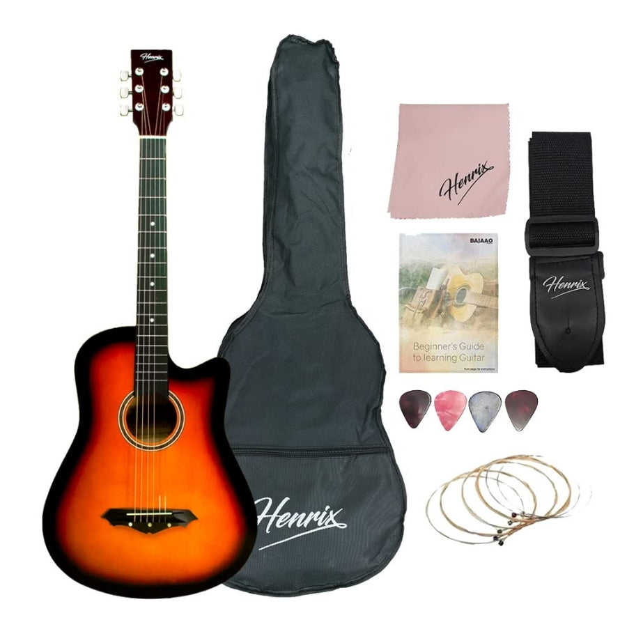 Henrix 38c 38 inch Cutaway Acoustic Guitar