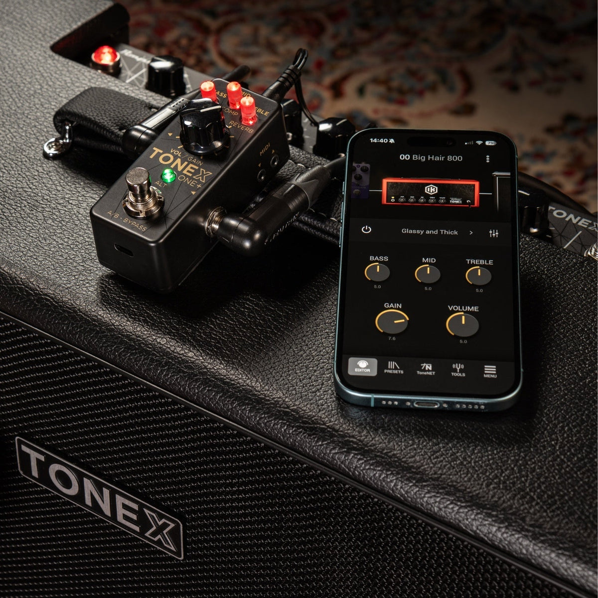 IK Multimedia TONEX ONE+ USB MIDI Amp Modeler Pedal