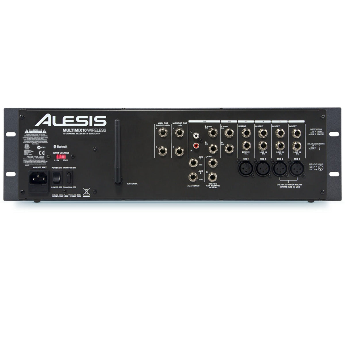 Alesis MultiMix 10 Wireless Rackmount 10-Channel Mixer with Bluetooth