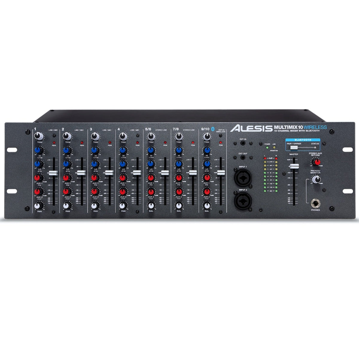 Alesis MultiMix 10 Wireless Rackmount 10-Channel Mixer with Bluetooth