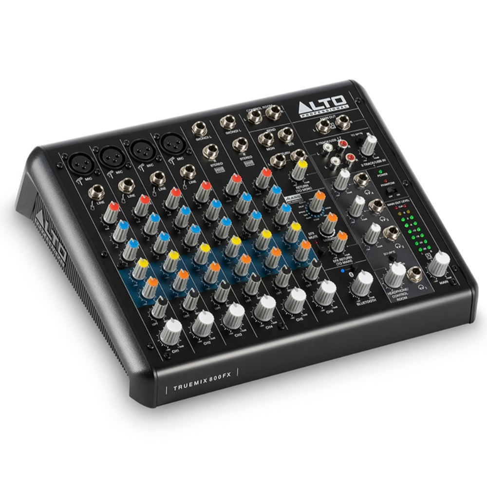 Alto TrueMix 800Fx 8-Channel Compact Mixer with Usb Blutooth and Alesis Multi-Fx
