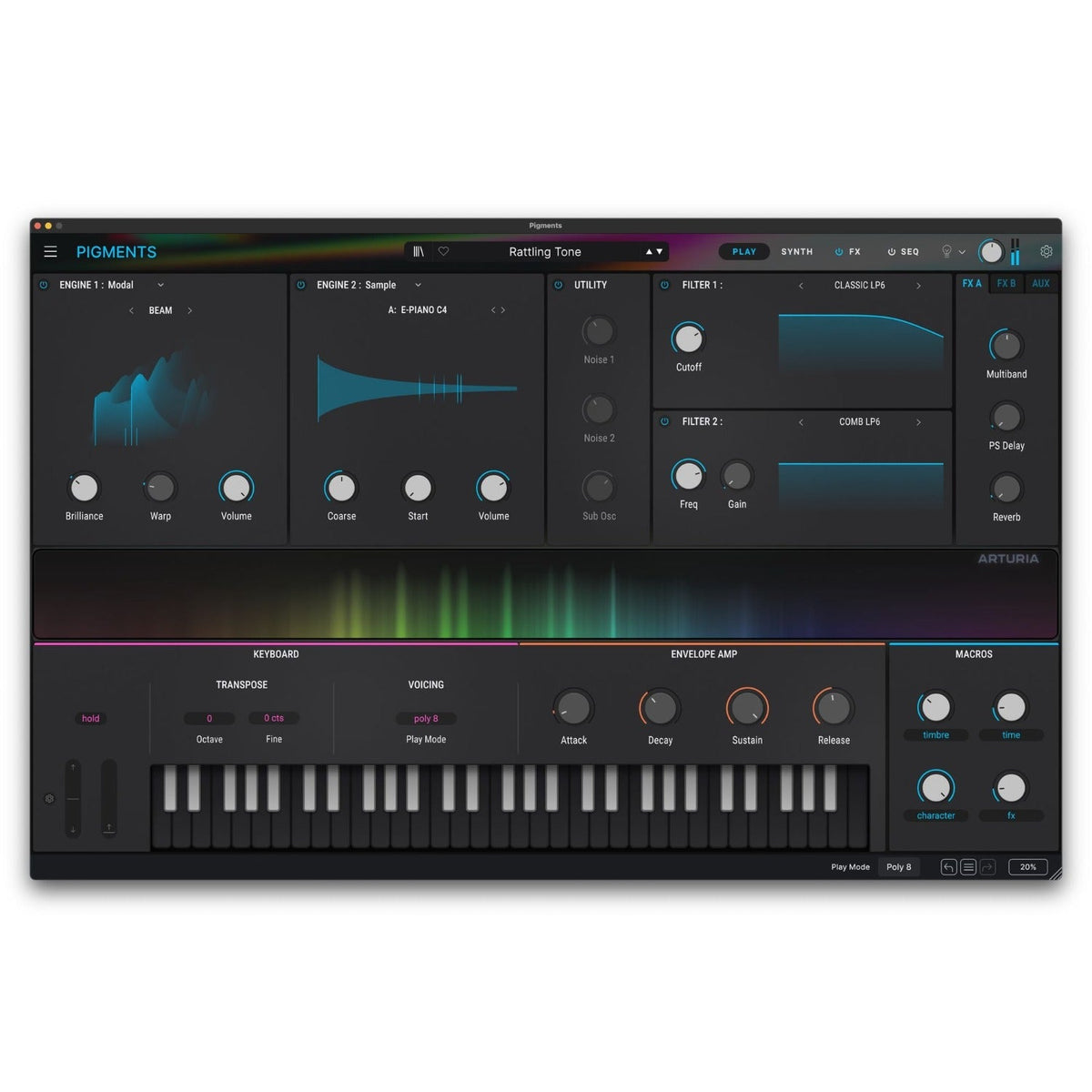 Arturia Pigments 6 Polychrome Software Synthesizer – Professional Audio Software & Plugin
