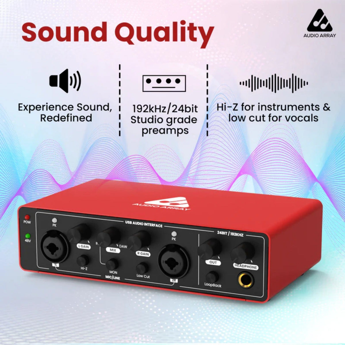 Audio Array AI-04 4 Channel Recording Studio Digital USB Audio Interface