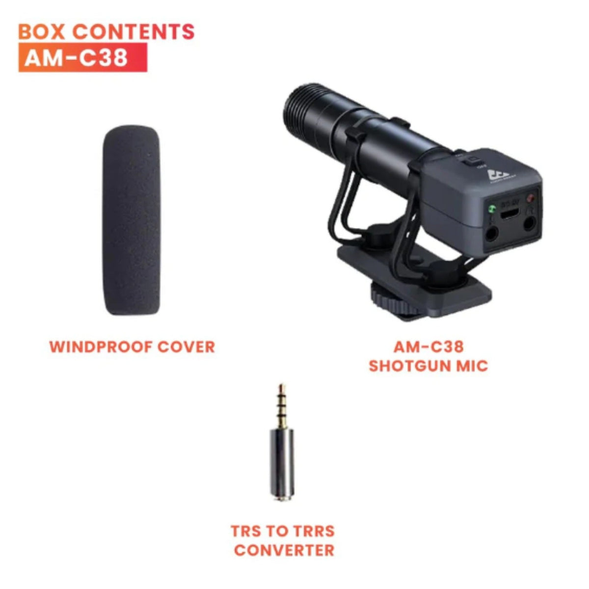 Audio Array AM-C38 Condenser Shotgun Microphone