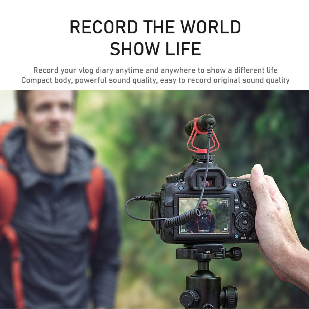 Audio Array AM-C14 Omnidirectional Condenser Shotgun Microphone with 3.5mm Connector with Battery for DSLR & Smartphone