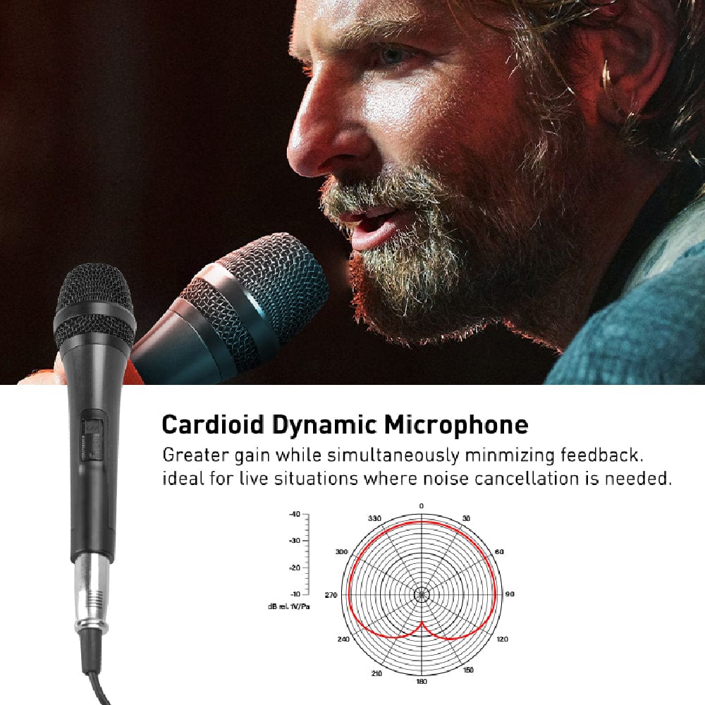 Audio Array AM-C27 XLR to TRS Dynamic Unidirectional Live Handheld Vocal Microphone
