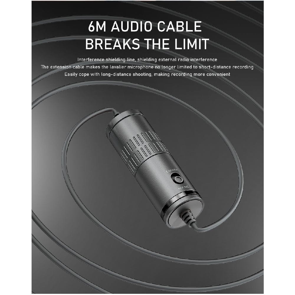 Audio Array AM-C12 All Metal Condenser Collar Microphone with 3.5mm Connector with Battery for DSLR & Smartphone