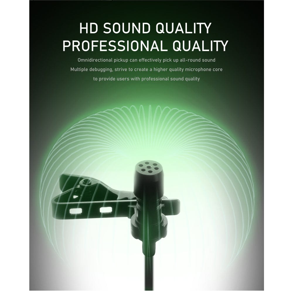 Audio Array AM-C12 All Metal Condenser Collar Microphone with 3.5mm Connector with Battery for DSLR & Smartphone