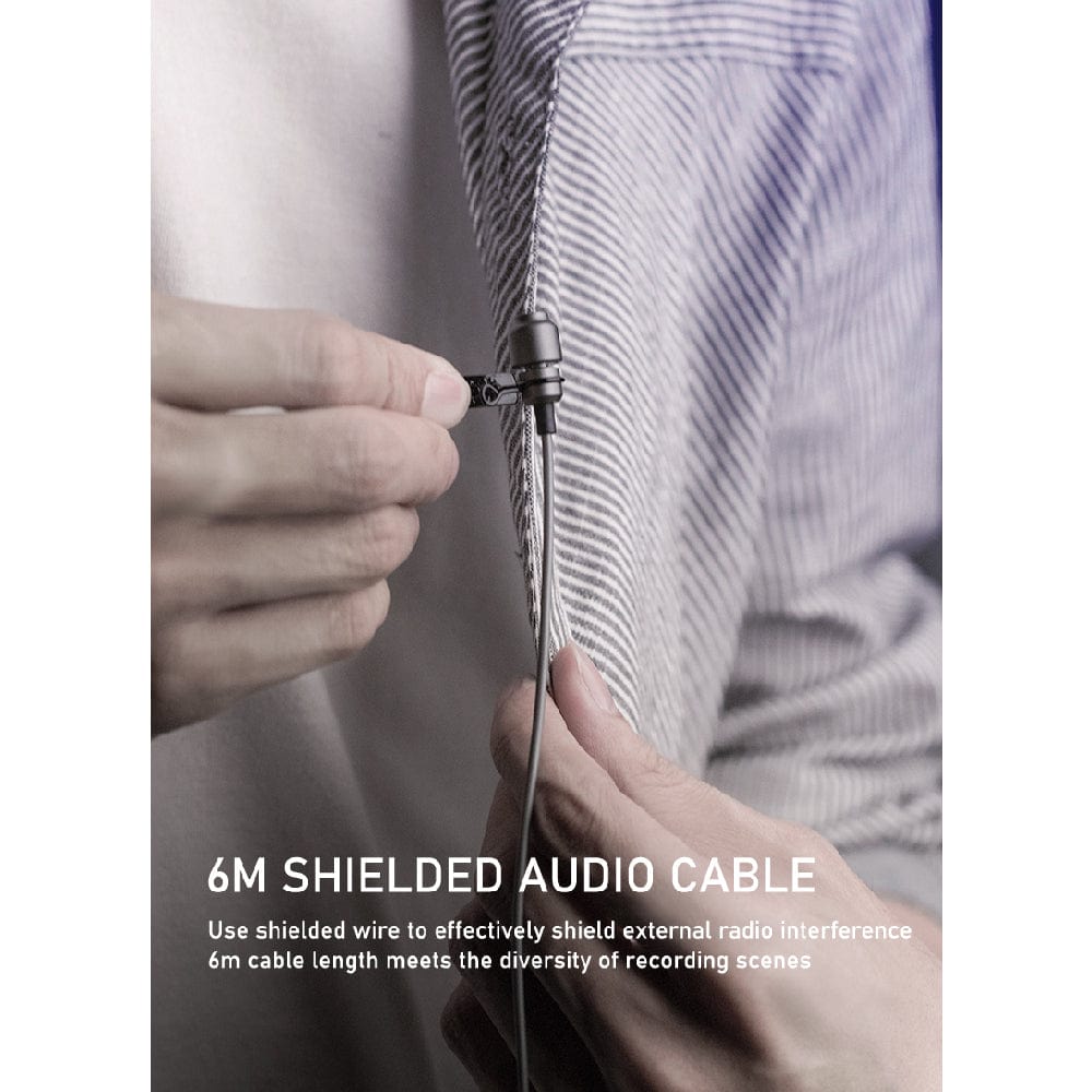 Audio Array AM-C15 All Metal Condenser Collar Microphone with XLR Audio Connector with Battery for DSLR & Smartphone