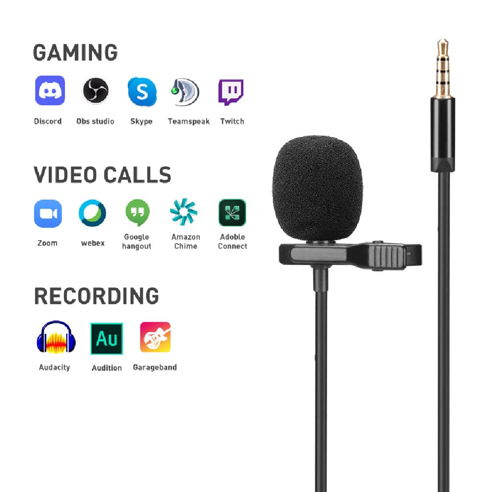 Audio Array AM-C16 Single Head Condenser Lavalier Lapel Mic with 3.5mm Connector