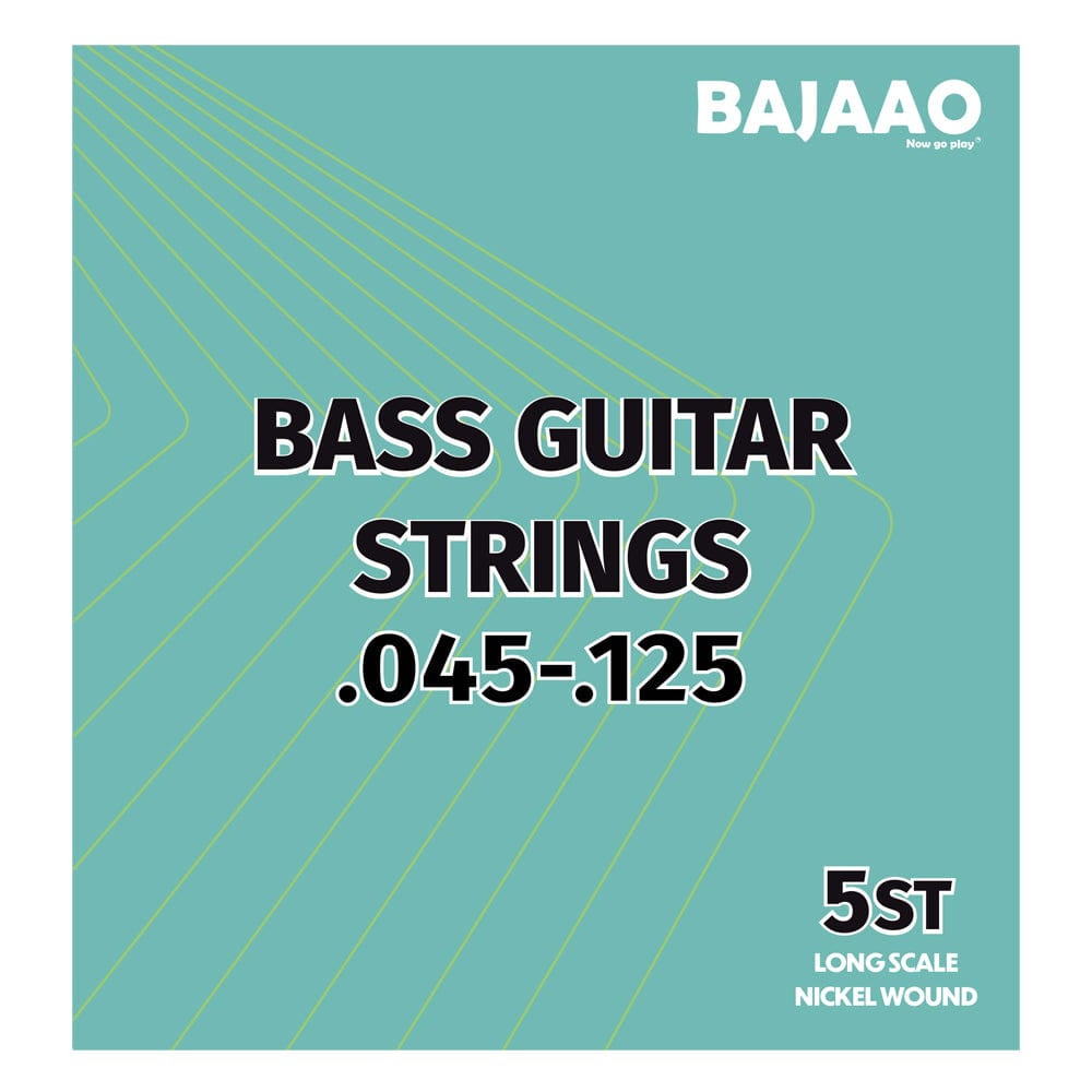 Bajaao Nickel Wound 5 String Electric Bass Guitar String Set