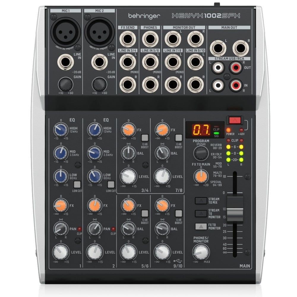 Behringer Xenyx 1002 SFX Premium 10-Input Analog Mixer