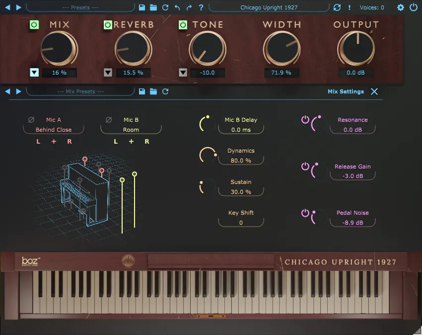 Boz Digital Chicago Upright 1927 Pro: Piano Plugin