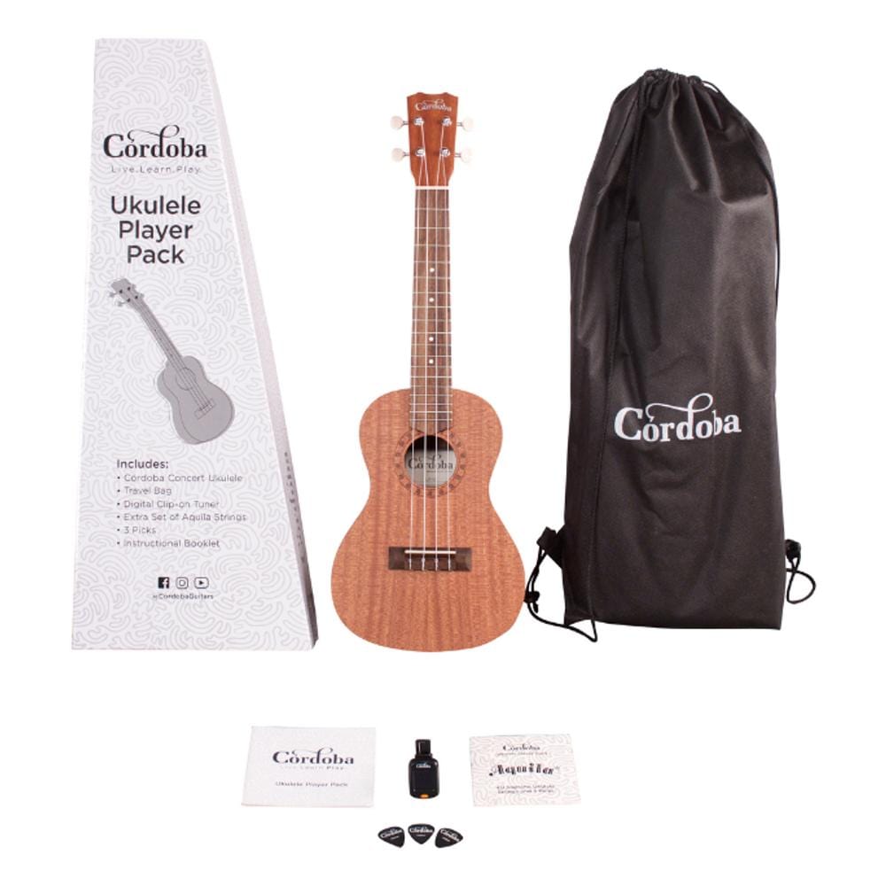Cordoba Player Series Concert Ukulele Pack