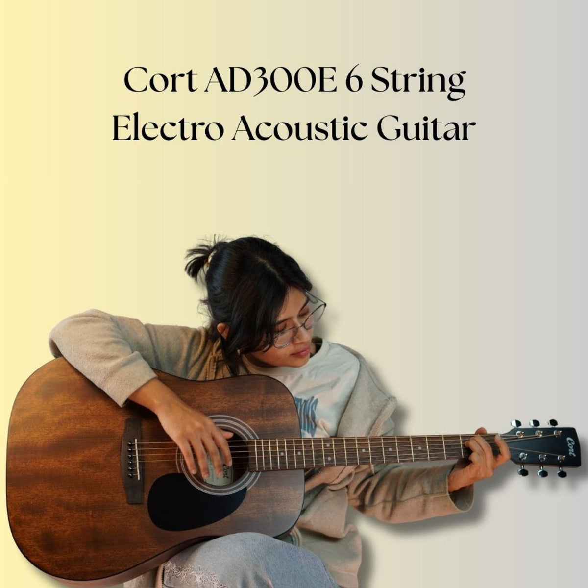 Cort AD300E 6 String Electro Acoustic Guitar