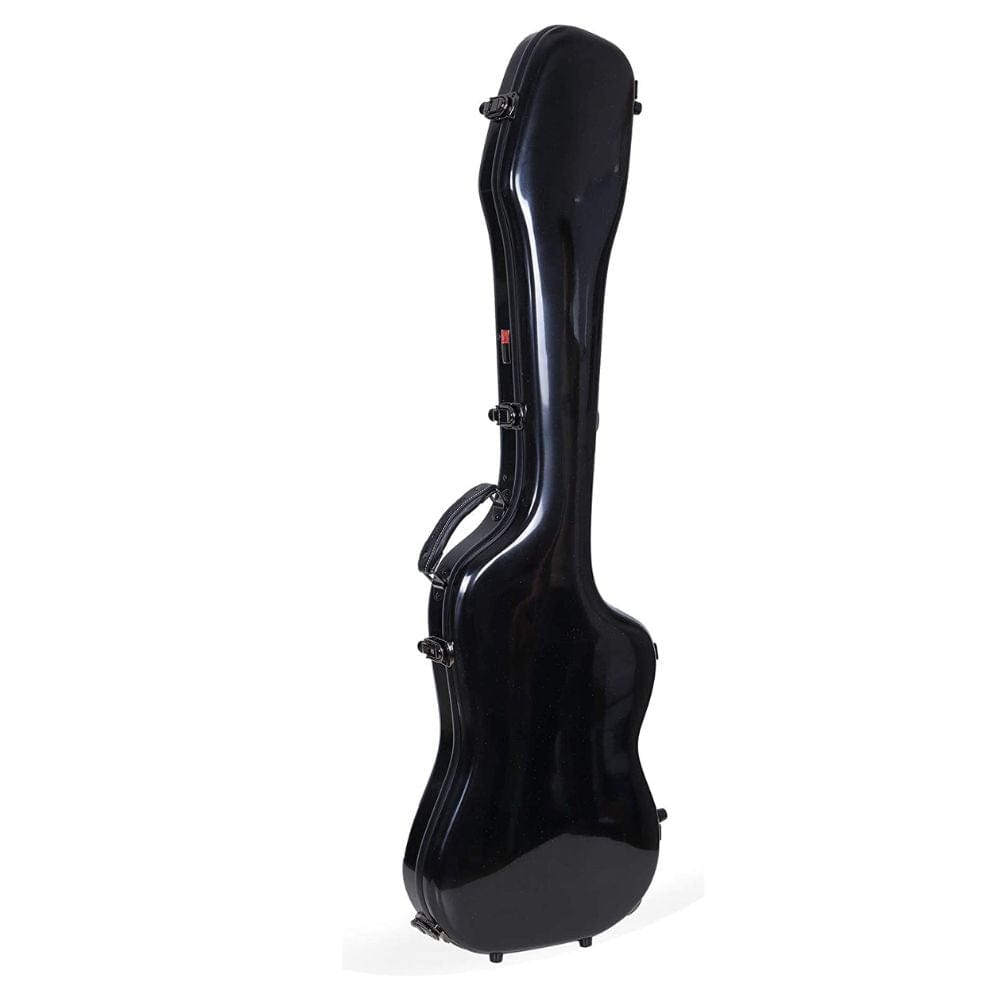 Crossrock CRF-2020P BBK Deluxe Fiberglass Case for Precision Bass Style Guitars with TSA Lock - Black