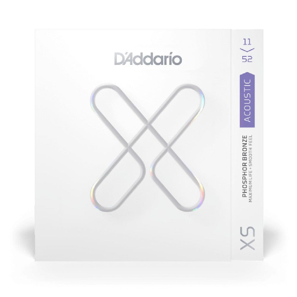 D'Addario XS Acoustic Guitar coated Strings Phosphor Bronze, Custom Light, 11-52