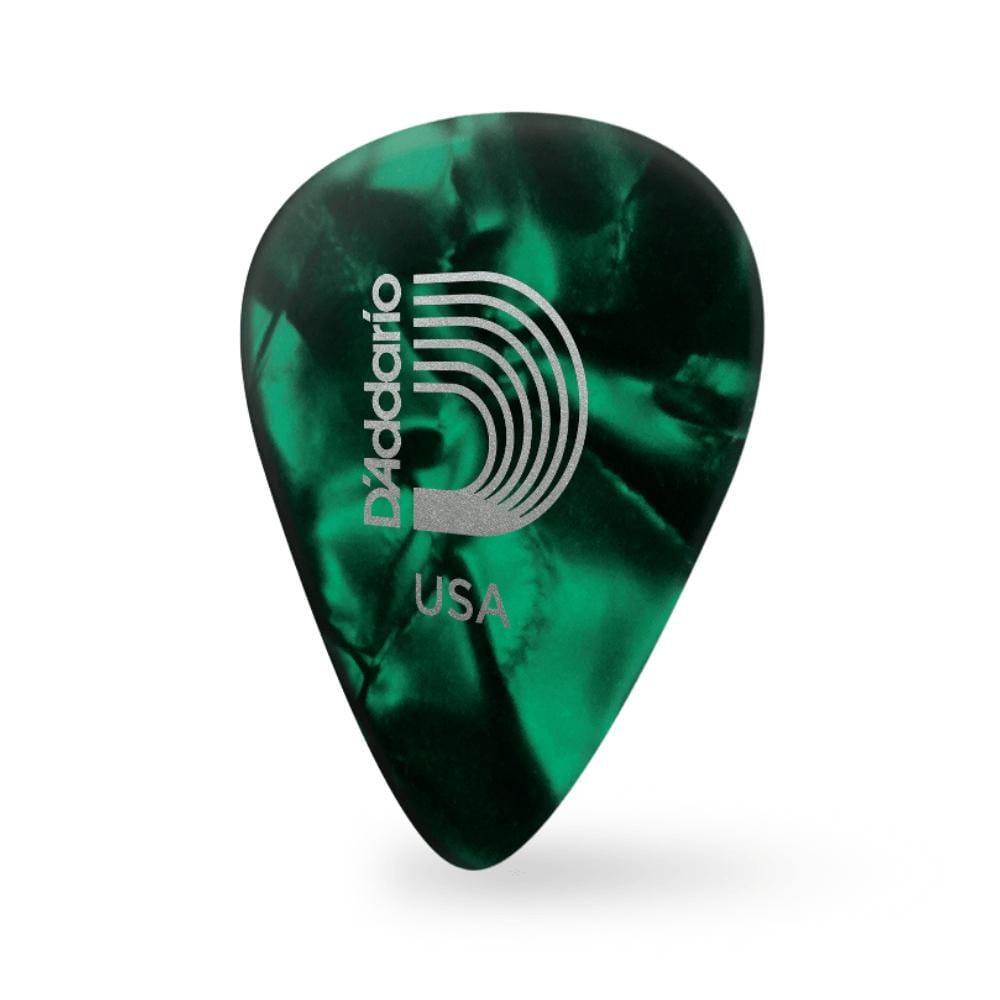 D'Addario Classic Celluloid Green Pearl 1.0mm Heavy Gauge Guitar Pick