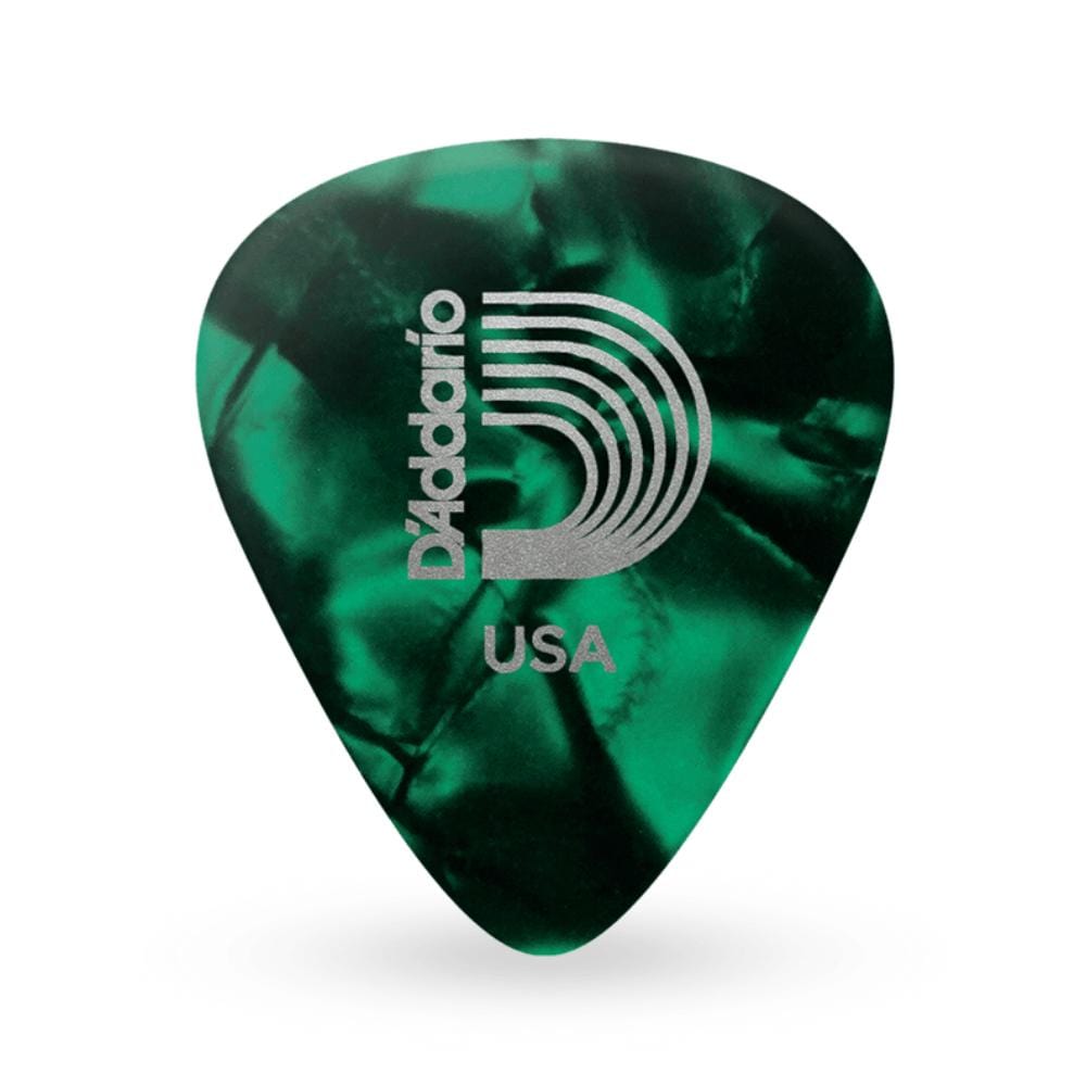 D'Addario Classic Celluloid Green Pearl 1.0mm Heavy Gauge Guitar Pick