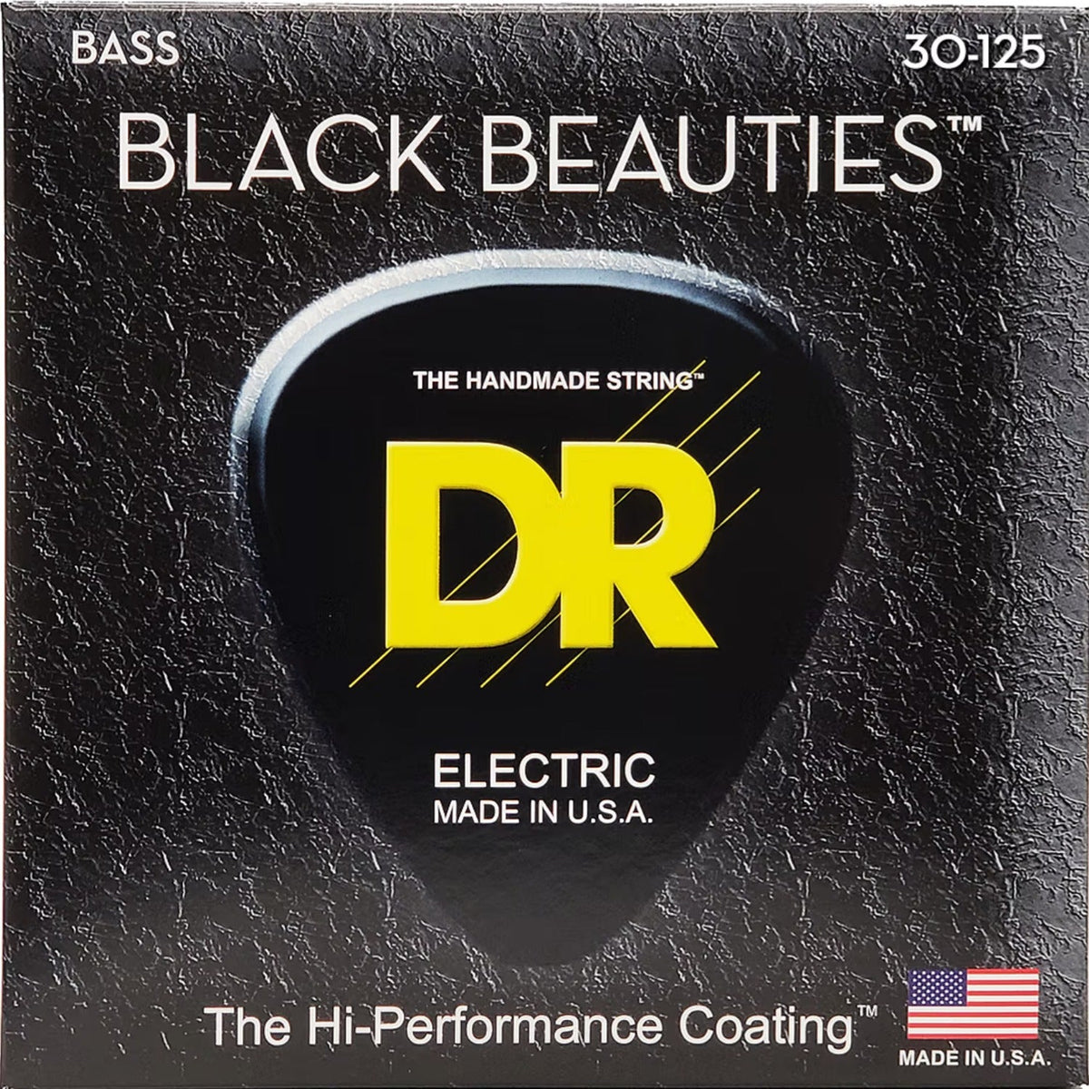 DR String BKB6-30 Black Beauties Medium Bass Guitar 6 Strings Set - .030-.125
