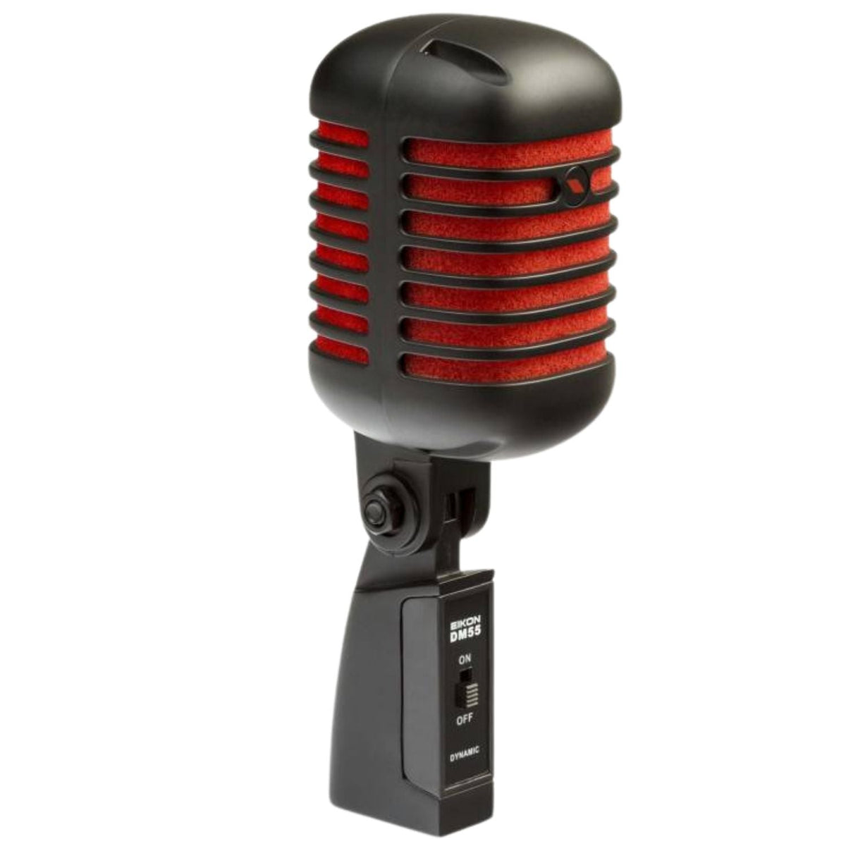 Eikon Audio DM55V2RDBK “VINTAGE” Professional Vocal Dynamic Microphone – Satin Black And Red