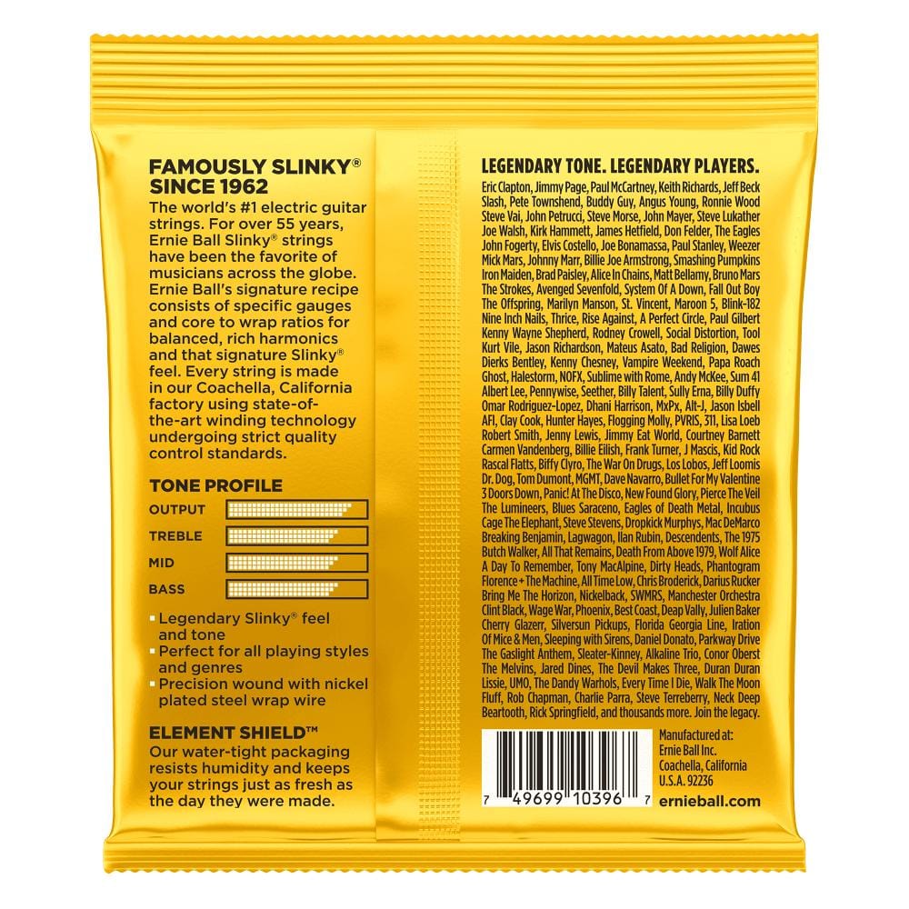 Ernie Ball 2216 Skinny Top Beefy Bottom Slinky Nickel Wound Electric Guitar Strings 10-54