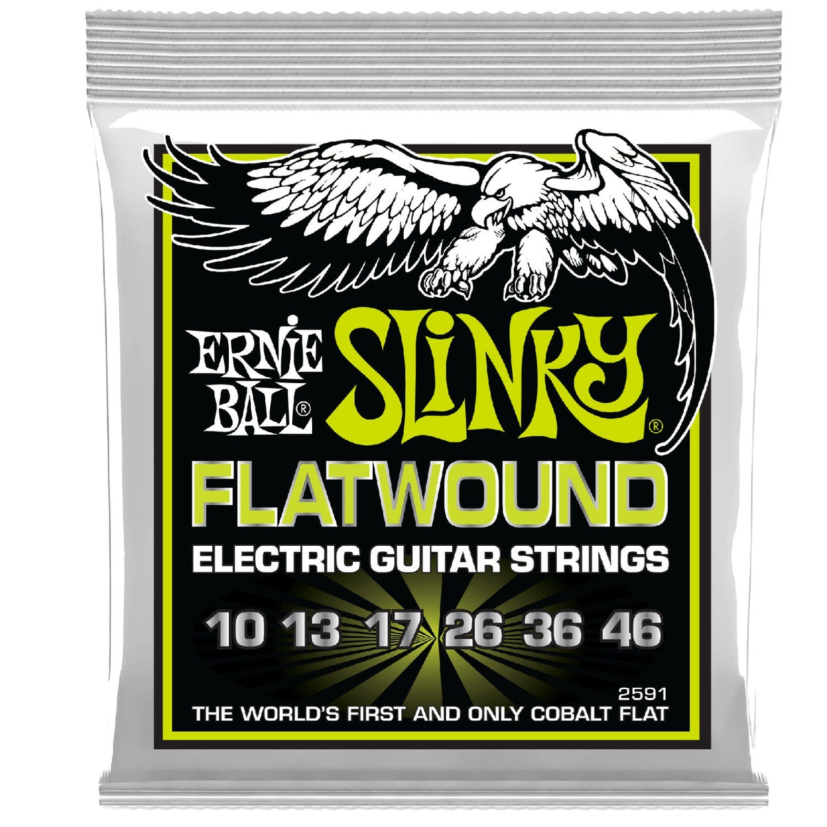 Ernie Ball 2591 Regular Slinky Flatwound Electric Guitar Strings - .010-.046