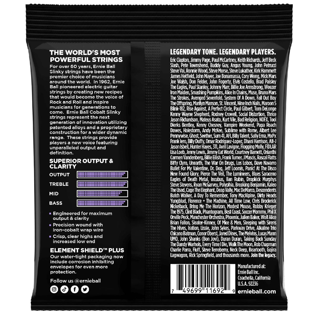 Ernie Ball 2717 Ultra Slinky Cobalt Electric Guitar Strings - 10-48
