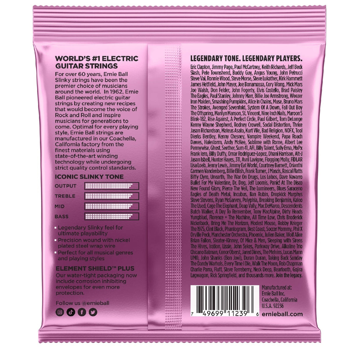 Ernie Ball 3213 Mega Slinky Nickel Wound Electric Guitar String 3 Pack - .10.5-.48