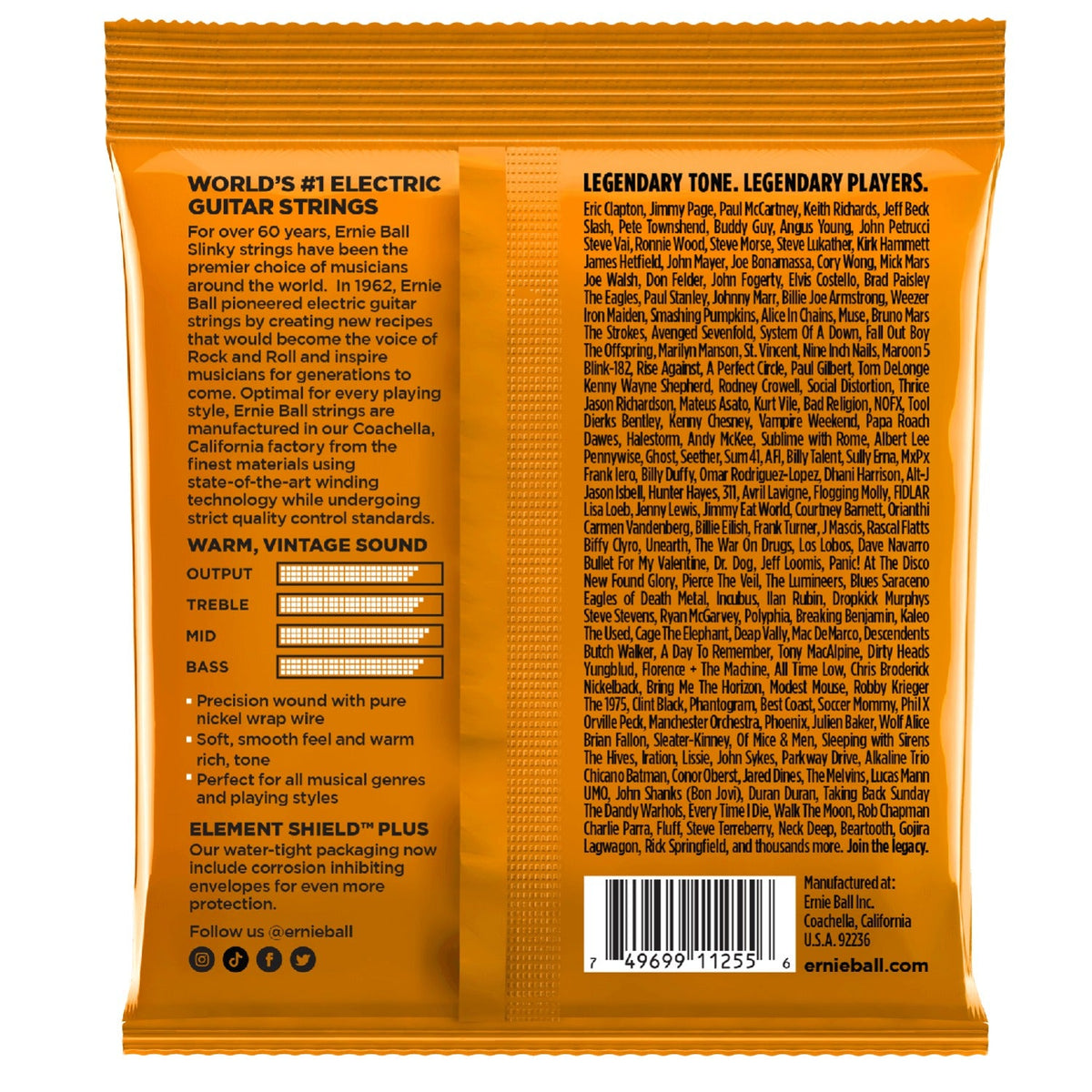 Ernie Ball 3252 Hybrid Slinky Classic Pure Nickel Electric Guitar Strings - Pack of 3 - .9-.46