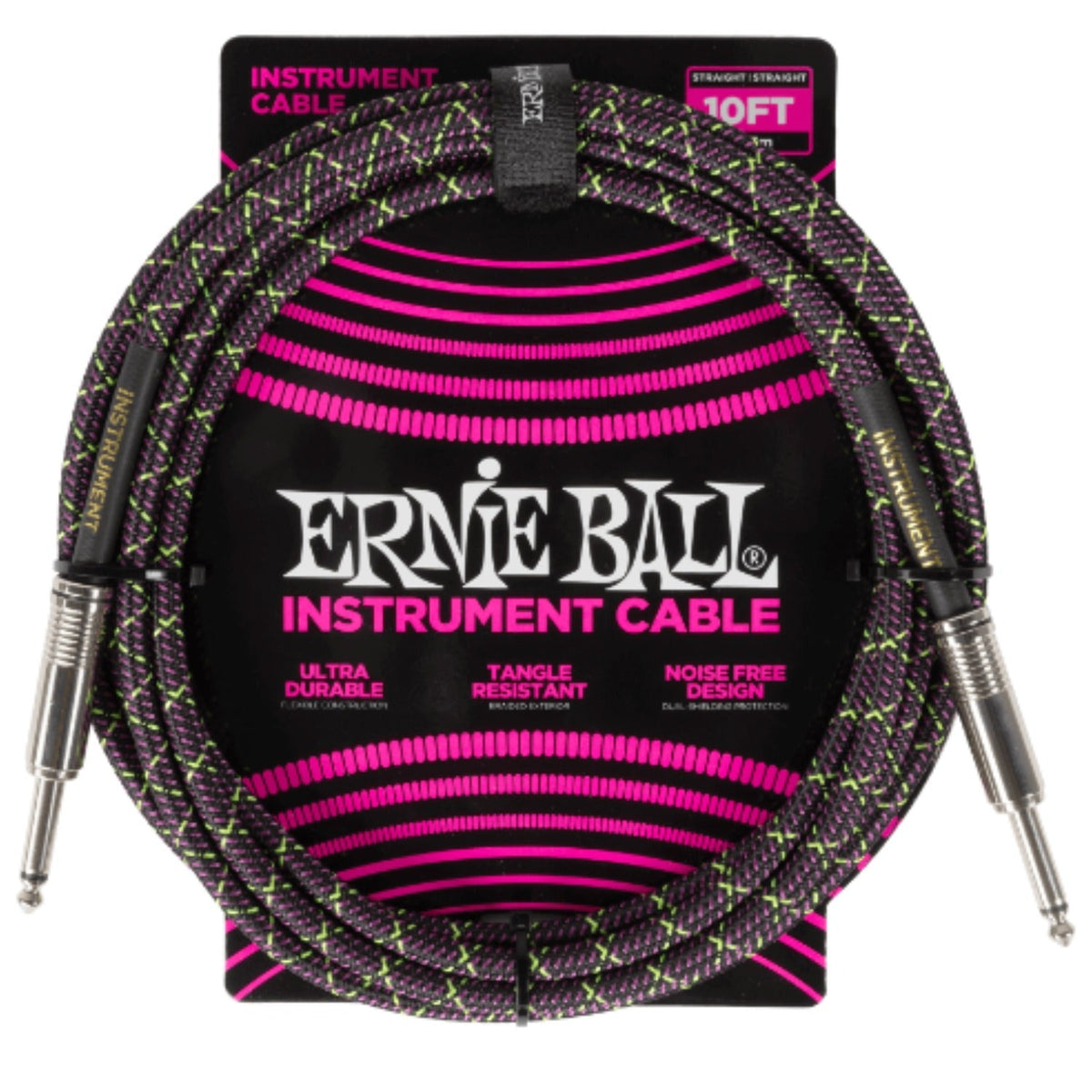 Ernie Ball Braided 10ft Straight/Straight Instrument Cable