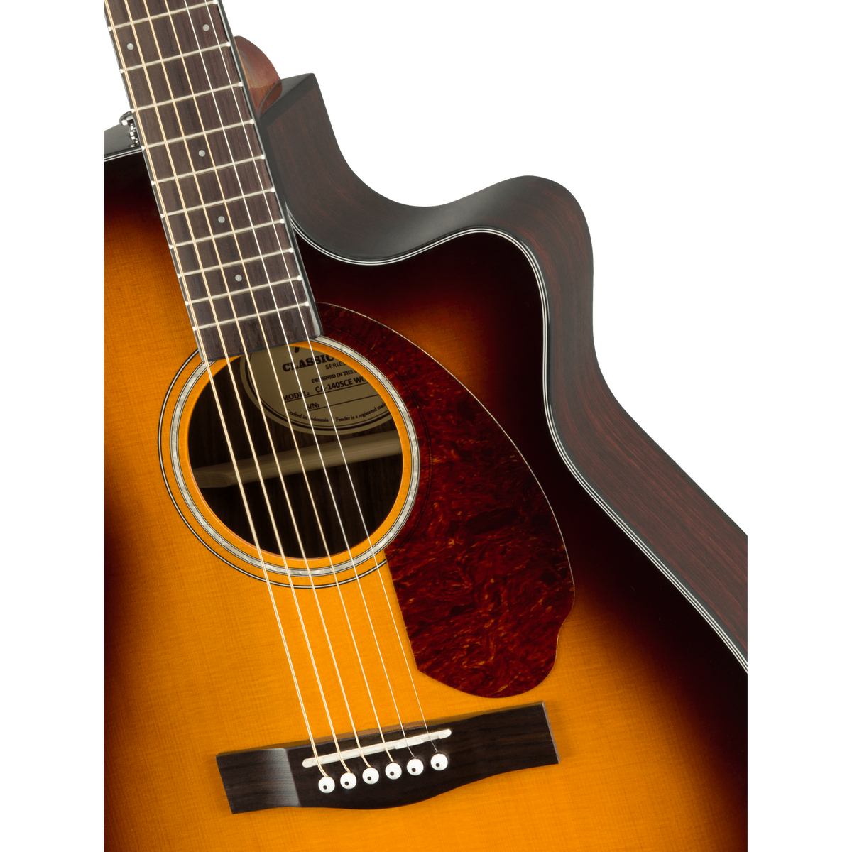 Fender CC-140SCE Concert Electro-Acoustic Guitar with Case