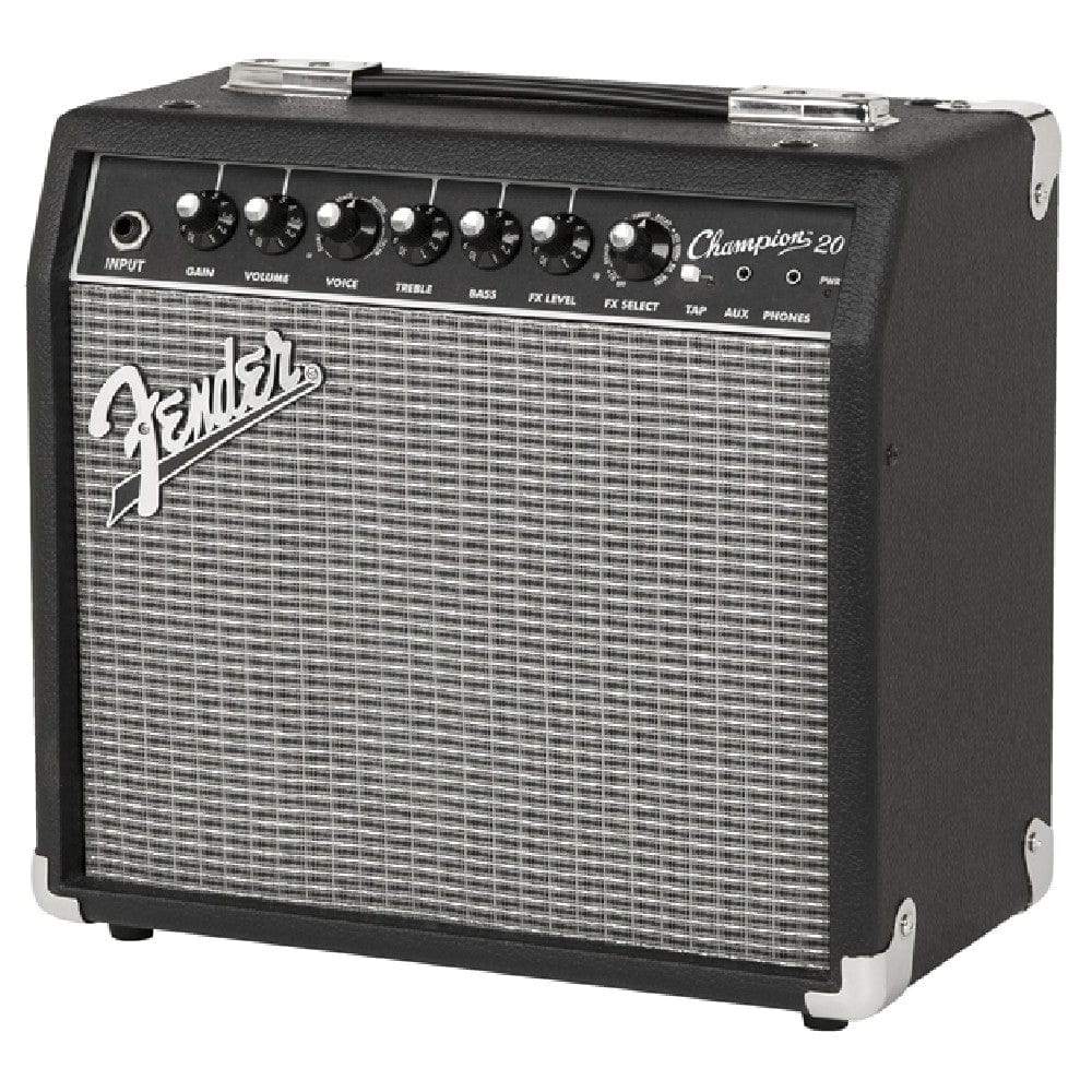 Fender Champion 20 Watts Combo Guitar Amplifier with Cable, Polishing Cloth & E-Book