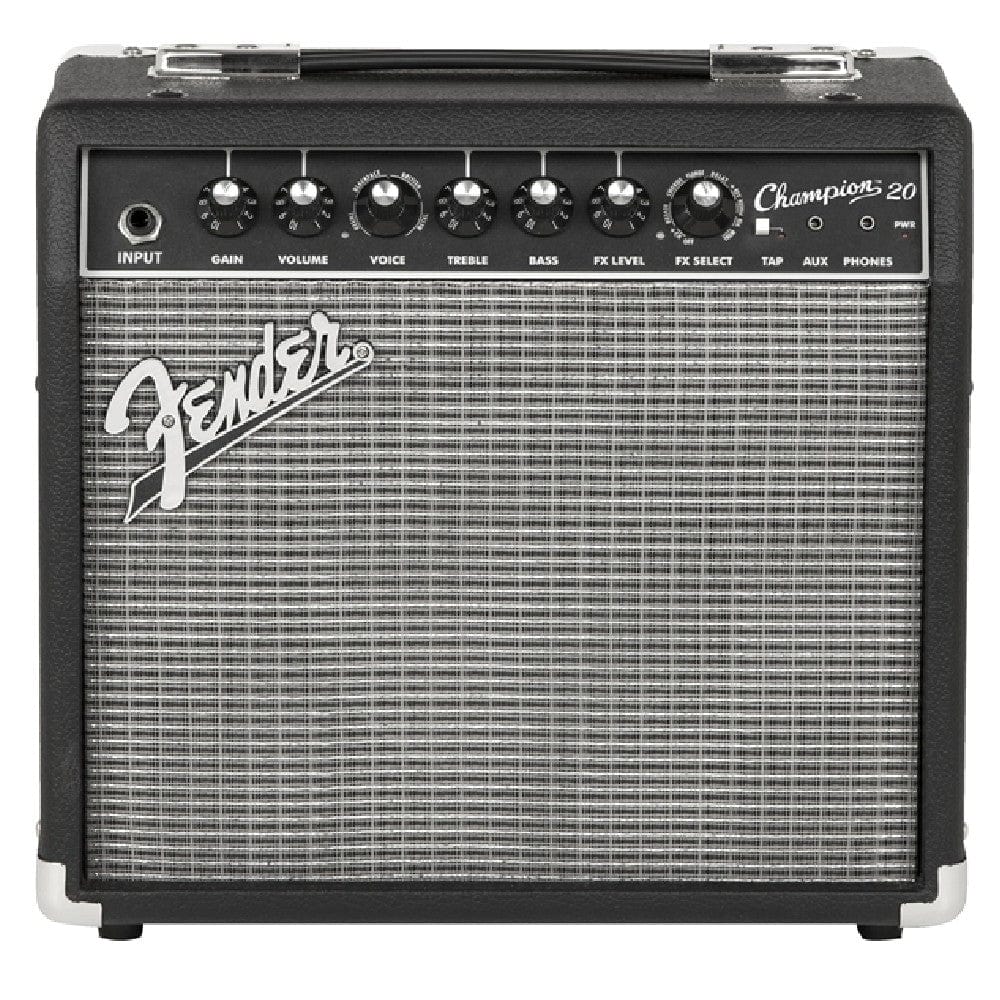 Fender Champion 20 Watts Combo Guitar Amplifier with Cable, Polishing Cloth & E-Book