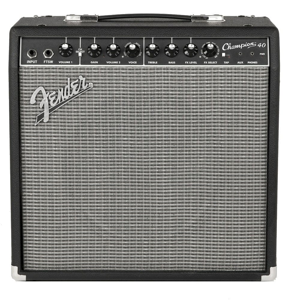 Fender Champion 40 Watts Combo Guitar Amplifier with Cable, Polishing Cloth & E-Book