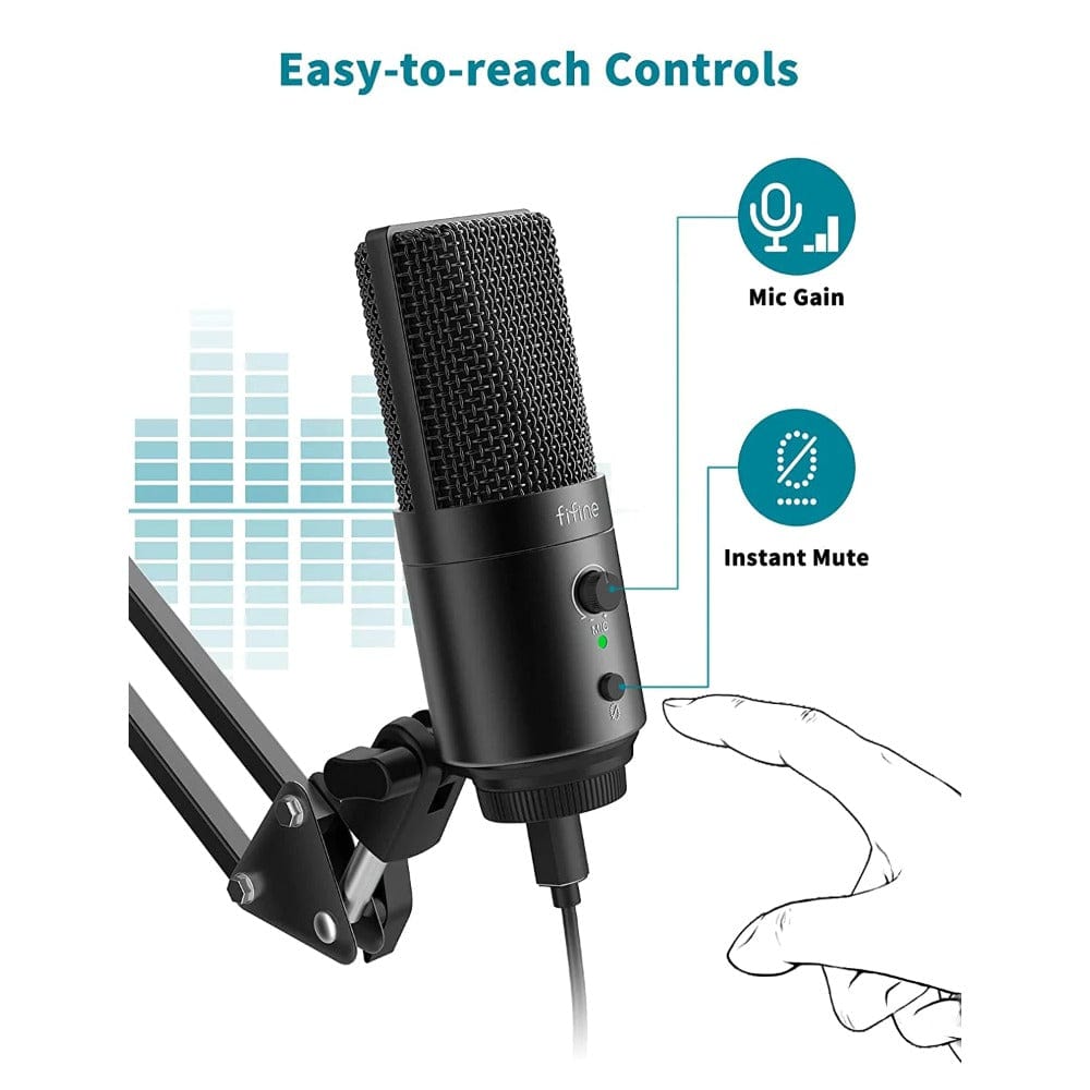 Fifine K683A USB-C Plug Desktop Condenser Microphone