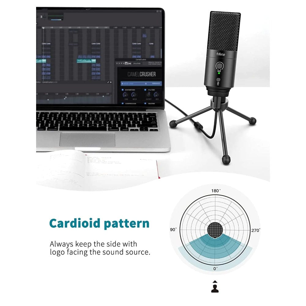 Fifine K683A USB-C Plug Desktop Condenser Microphone