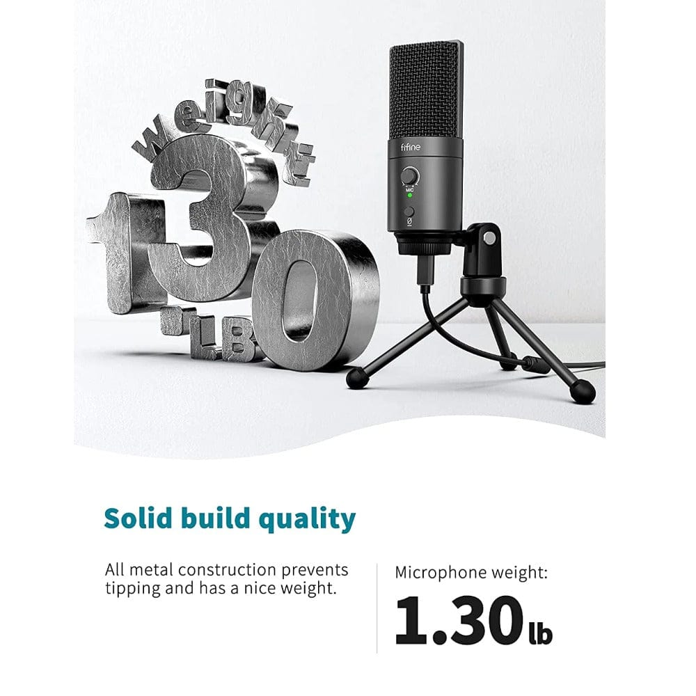 Fifine K683A USB-C Plug Desktop Condenser Microphone