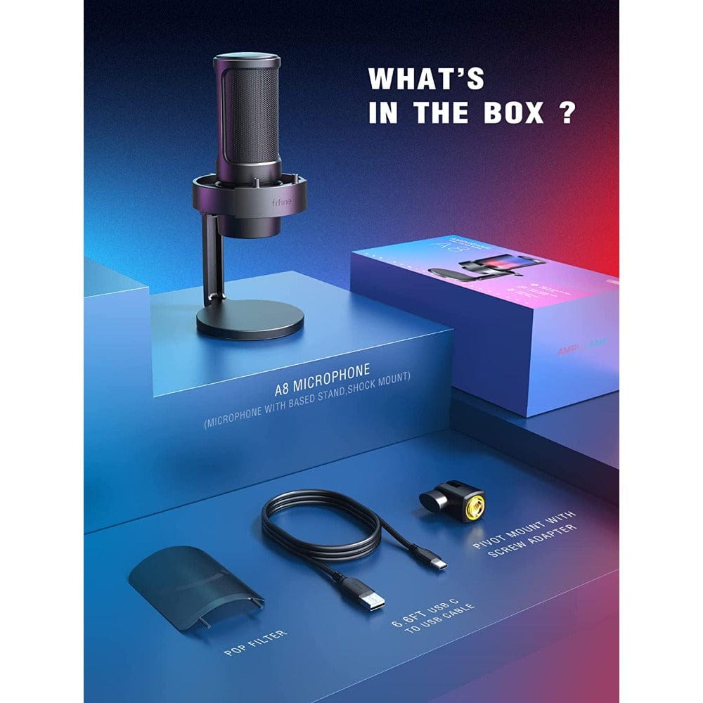 Fifine A8 Ampligame USB Gaming Microphone